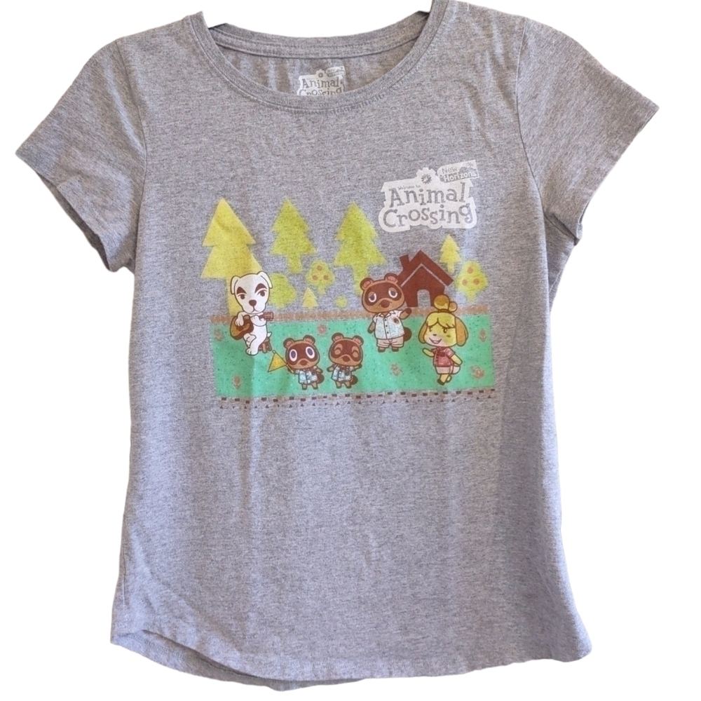 Animal Crossing Gray Graphic Tee Kids XL